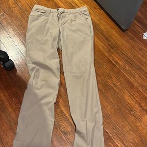 These are tan pants from lululemon. They are in great shape. Only worn few times